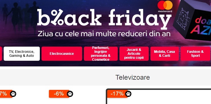cele mai mari comenzi pe emag de black friday