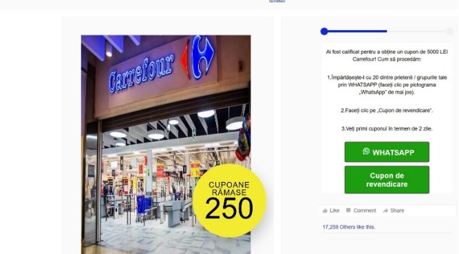 inselatorie in numele carrefour